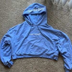 Call Her Daddy Cropped “I am Unwell” Sweatshirt